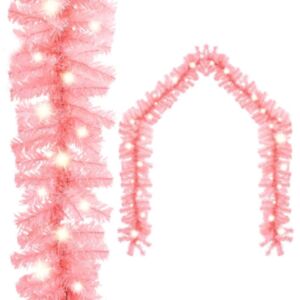 Pood24 jõuluvanik LED-tuledega 5 m roosa