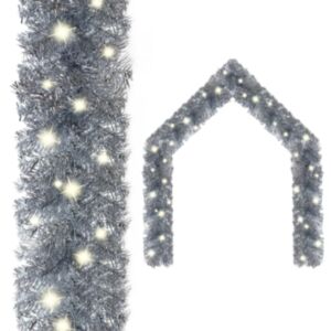 Pood24 jõuluvanik LED-tuledega 10 m hõbedane