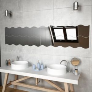 Pood24 seinapeeglid 4 tk, 100 x 23 cm, laineline, klaas