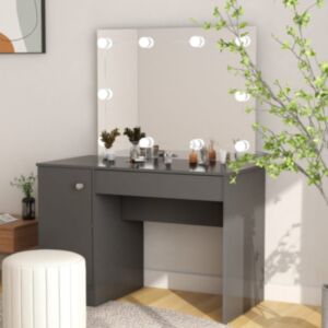 Pood24 meigilaud LED-tuledega, 110x55x145 cm, MDF, hall