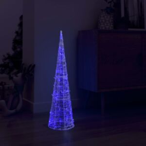 Pood24 akrüülist valguspüramiid, LED-tuli, koonus, sinine 90 cm