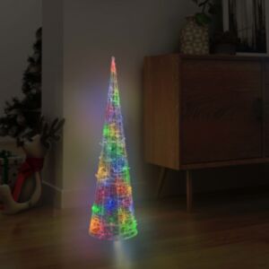 Pood24 akrüülist valguspüramiid, LED-tuli, koonus, värviline 90 cm