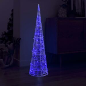 Pood24 akrüülist valguspüramiid, LED-tuli, koonus, sinine 120 cm