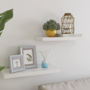 Pood24 seinariiulid, 2 tk, tamm ja valge, 60 x 23,5 x 3,8 cm MDF