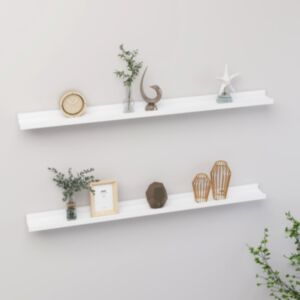 Pood24 seinariiulid, 2 tk, valge, 100 x 9 x 3 cm