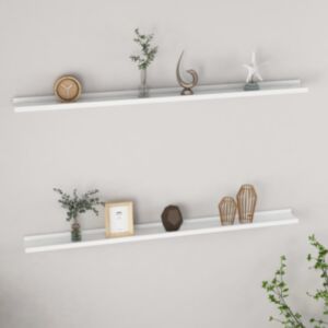 Pood24 seinariiulid, 2 tk, valge, 115 x 9 x 3 cm