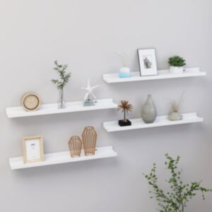 Pood24 seinariiulid, 4 tk, valge, 60 x 9 x 3 cm
