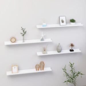 Pood24 seinariiulid, 4 tk, valge, 80 x 9 x 3 cm