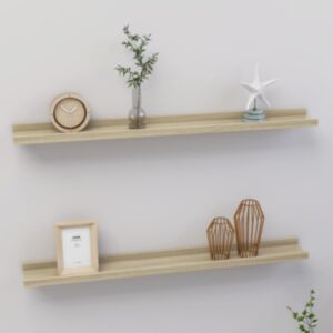 Pood24 seinariiulid, 2 tk, Sonoma tamm, 80 x 9 x 3 cm