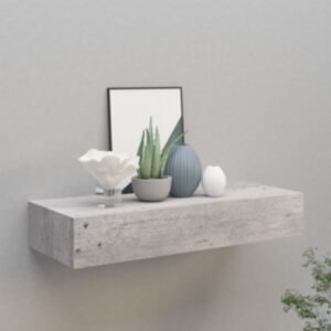 Полка для магазина с ящиками24, серый бетон, 60x23.5x10см, МДФ