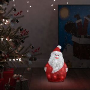 Pood24 LEDidega akrüülist jõuluvana kuju, tuppa/õue, 28 cm