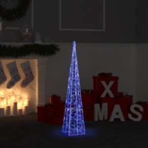 Pood24 akrüülist valguskoonus, LED-tuli, sinine 90 cm