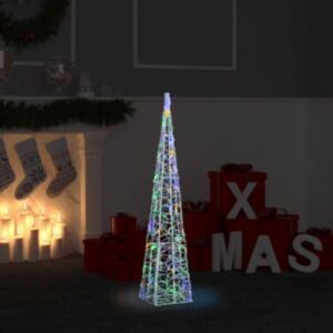 Pood24 akrüülist valguskoonus, LED-tuli, värviline 90 cm