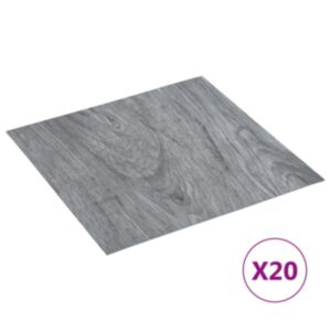 Pood24 iseliimuvad põrandaplaadid 20 tk, PVC, 1,86 m², helehall