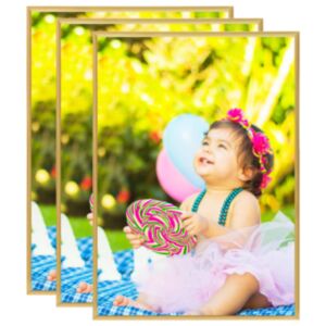 332118 Pood24 Photo Frames Collage 3 pcs for Table Gold 15x21cm MDF