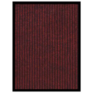 Pood24 uksematt, triibuline, punane, 40 x 60 cm  