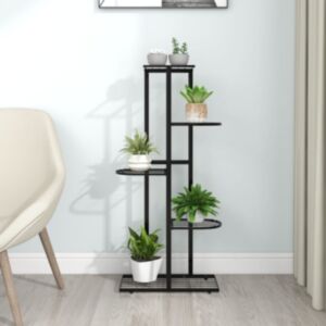 POOD24 5-этажная подставка для цветов, 43x22x98 см, черная, металл