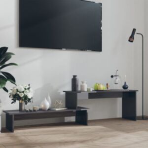 Pood24 telerikapp, kõrgläikega hall, 180 x 30 x 43 cm, puitlaastplaat