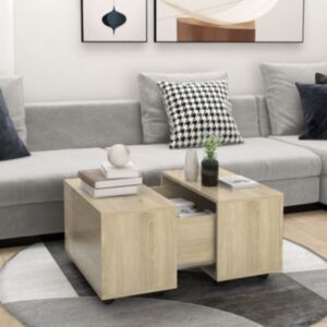 Pood24 kohvilaud, Sonoma tamm 60 x 60x 38 cm, puitlaastplaat