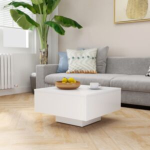 Pood24 kohvilaud, valge, 60 x 60 x 31,5 cm, puitlaastplaat