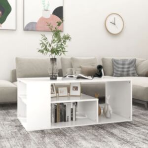 Pood24 kohvilaud, valge, 100x50x40 cm puitlaastplaat
