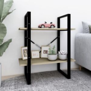 Pood24 2korruseline raamatukapp Sonoma tamm 60x30x70 cm puitlaastplaat
