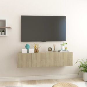 POOD24 навесные тумбы под ТВ 2 шт, дуб Сонома 60 x 30 x 30 см