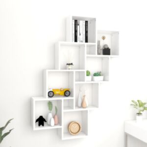 POOD24 cube полка навесная, белая, 90x15x119 см, ДСП