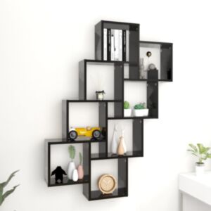 Pood24 seinariiul, kuup, must, 90 x 15 x 119 cm, puitlaastplaat