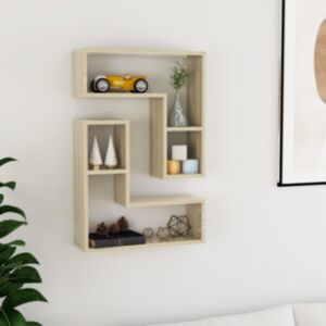 Pood24 seinariiulid 2 tk, sonoma tamm, 50x15x50 cm, puitlaastplaat