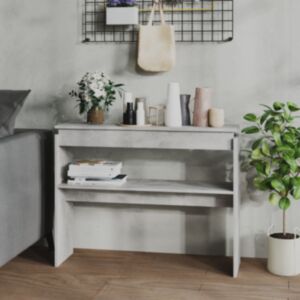 Pood24 konsoollaud, betoonhall, 102 x 30 x 80 cm, puitlaastplaat