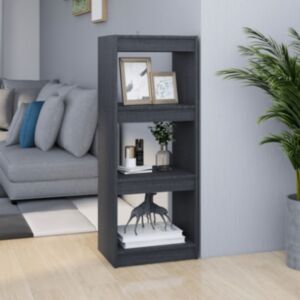 Книжная полка/разделитель комнаты Pood24, серый, 40x30x103,5 см, массив сосны