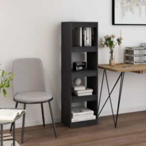 Книжная полка/разделитель комнаты Pood24, серый, 40x30x135,5 см, массив сосны