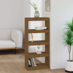 Pood24 книжная полка/перегородка, медово-коричневый 60 x 30 x 135,5 см сосна