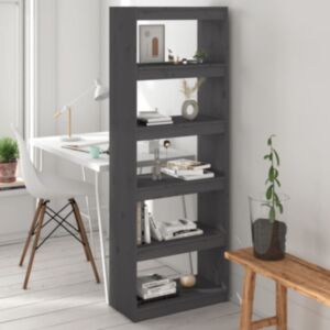 Pood24 книжная полка/перегородка, серый 60 x 30 x 167,5 см массив сосны