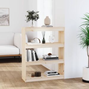 Книжная полка/разделитель комнаты Pood24, 80 x 30 x 103,5 см, массив сосны