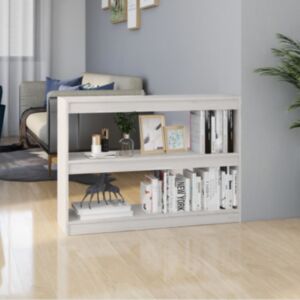 Книжная полка/разделитель Pood24, белый, 100x30x71,5 см, сосна