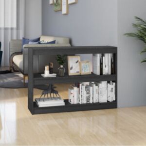 Книжная полка/разделитель комнаты Pood24, серый, 100x30x71,5 см, сосна