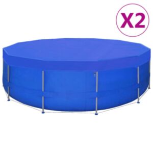 Pood24 basseinikatted, 2 tk, PE, ümarad 460 cm 90 g/m²