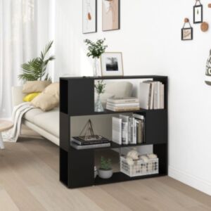 POOD24 книжная полка/перегородка, черный, 100 x 24 x 94 см
