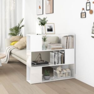 POOD24 книжная полка/перегородка, глянцевый белый, 100 x 24 x 94 см