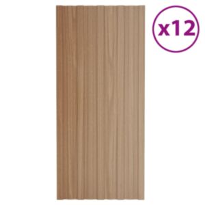 Pood24 katusepaneel 12 tk, tsingitud terasest, hele puit, 100 x 45 cm