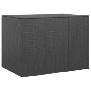 Pood24 aia hoiukast, PE rotang, 145x100x103 cm, must