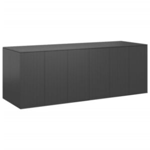 Pood24 aia hoiukast, PE rotang, 291x100,5x104 cm, must