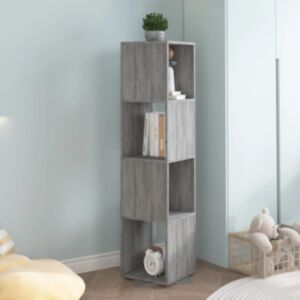 Двусторонний шкаф POOD24, серый бетон, 34,5x34,5x147,5 см, ДСП