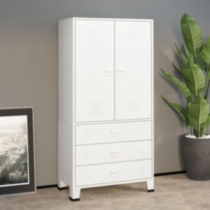 Pood24 garderoob, valge, 90 x 50 x 180 cm, metall