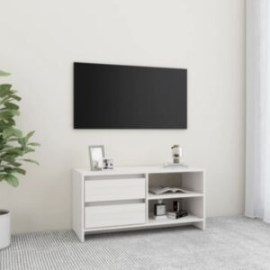 POOD24 Тумба под ТВ, белый, 80x31x39 см, массив сосны