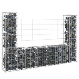 POOD24 Габионная корзина U-образная с 2 стойками, железо, 140x20x100 см