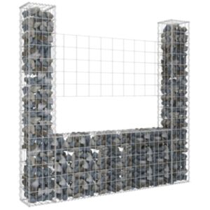 POOD24 Габионная корзина U-образная с 2 стойками, железо, 140x20x150 см