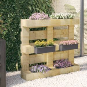 Pood24 lillekastid euroalustele 12 tk hall 36x13,5x9,5 cm PP